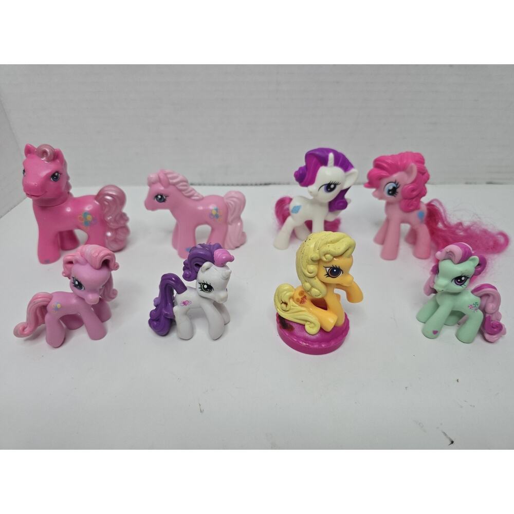 My Little Pony Mini Figures Lot Of 8 Loose 2” - 2 1/2" Figures Cake Toppers